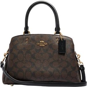 Coach Purse | Leather black brown Mini Lillie Caryall Purse